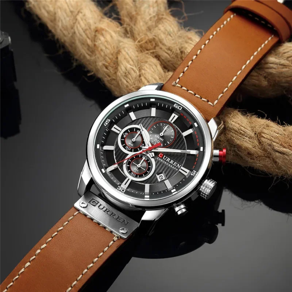 Relógio Masculino Luxury Chronograph | Curren Oficial