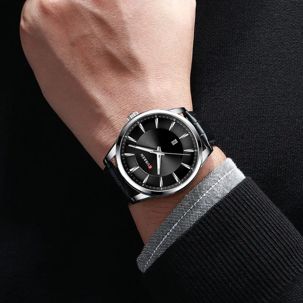 Relógio Masculino Modern black | Curren Oficial