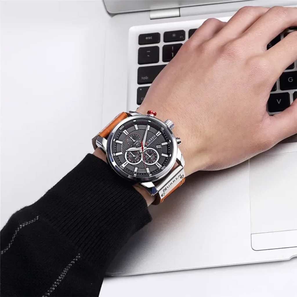 Relógio Masculino Luxury Chronograph | Curren Oficial
