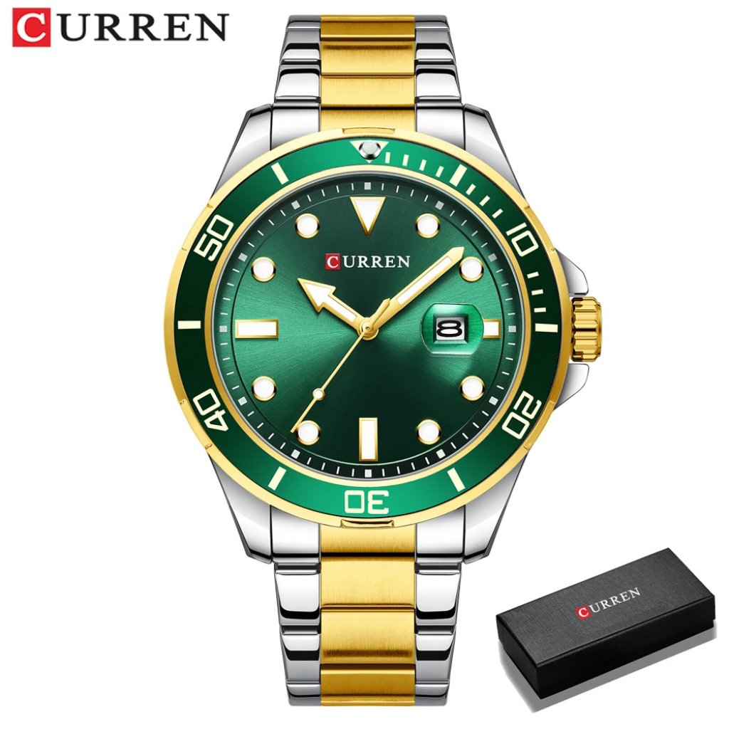Relogio Masculino Automatico Safira Nature Curren Oficial