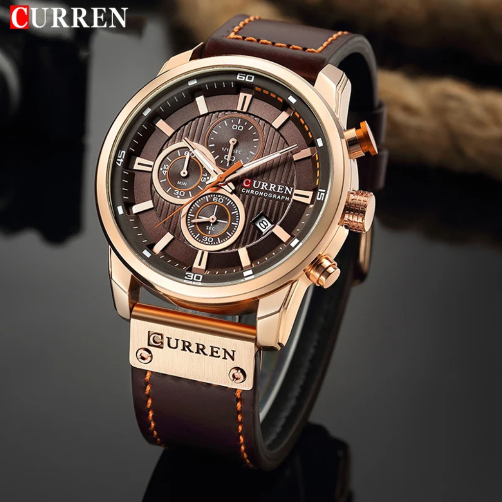 Relogio Masculino de Couro Curren Oficial
