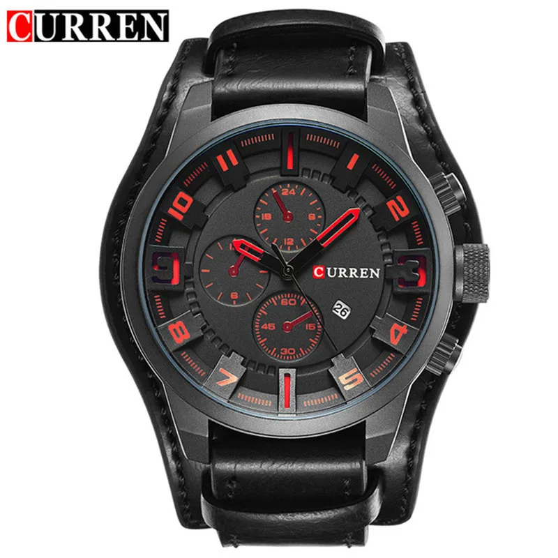 Relogio_Masculino_de_Couro_Curren_Oficial_Preto_Vermelho